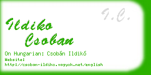ildiko csoban business card