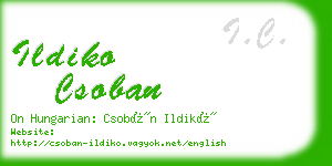 ildiko csoban business card